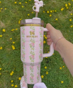 Alternative view of STANLEY X LOVE SHACK FANCY TUMBLER QUENCHER 40OZ - BLOOMING HEIRLOOM (KHAKI BOX)